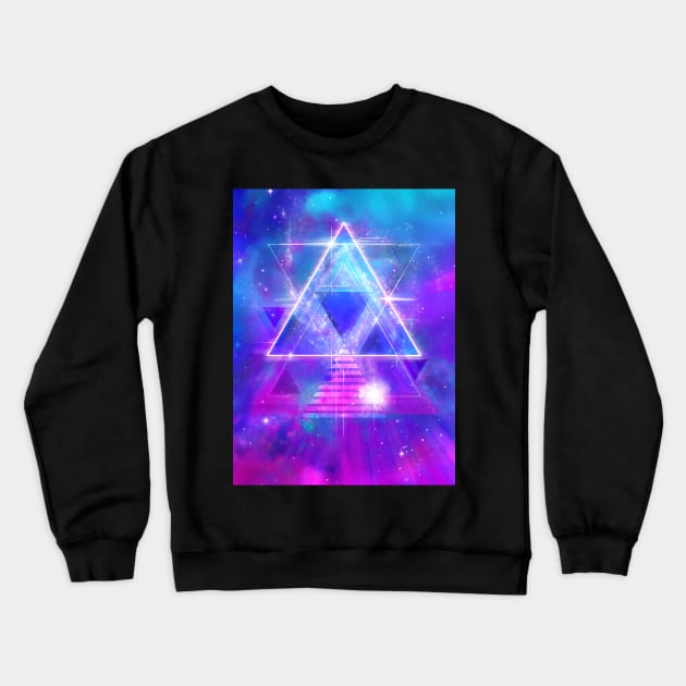 Space Vector 3 - Synth Galactic Vaporwave Crewneck Sweatshirt by forge22